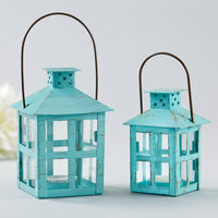 Vintage Blue Distressed Lantern - Medium - Alternate Image 2 | My Wedding Favors
