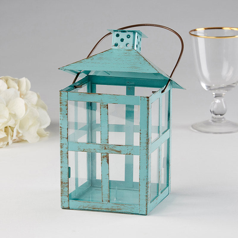 Vintage Blue Distressed Lantern - Large - Alternate Image 5 | My Wedding Favors