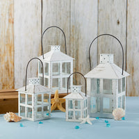 Vintage White Distressed Lantern - Large - Alternate Image 4 | My Wedding Favors