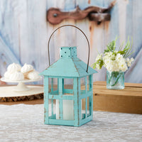 Thumbnail for Vintage Blue Distressed Lantern - Extra Large - Main Image | My Wedding Favors