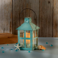 Thumbnail for Vintage Blue Distressed Lantern - Extra Large - Alternate Image 4 | My Wedding Favors