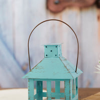 Vintage Blue Distressed Lantern - Extra Large - Alternate Image 6 | My Wedding Favors