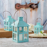 Vintage Blue Distressed Lantern - Extra Large - Alternate Image 7 | My Wedding Favors