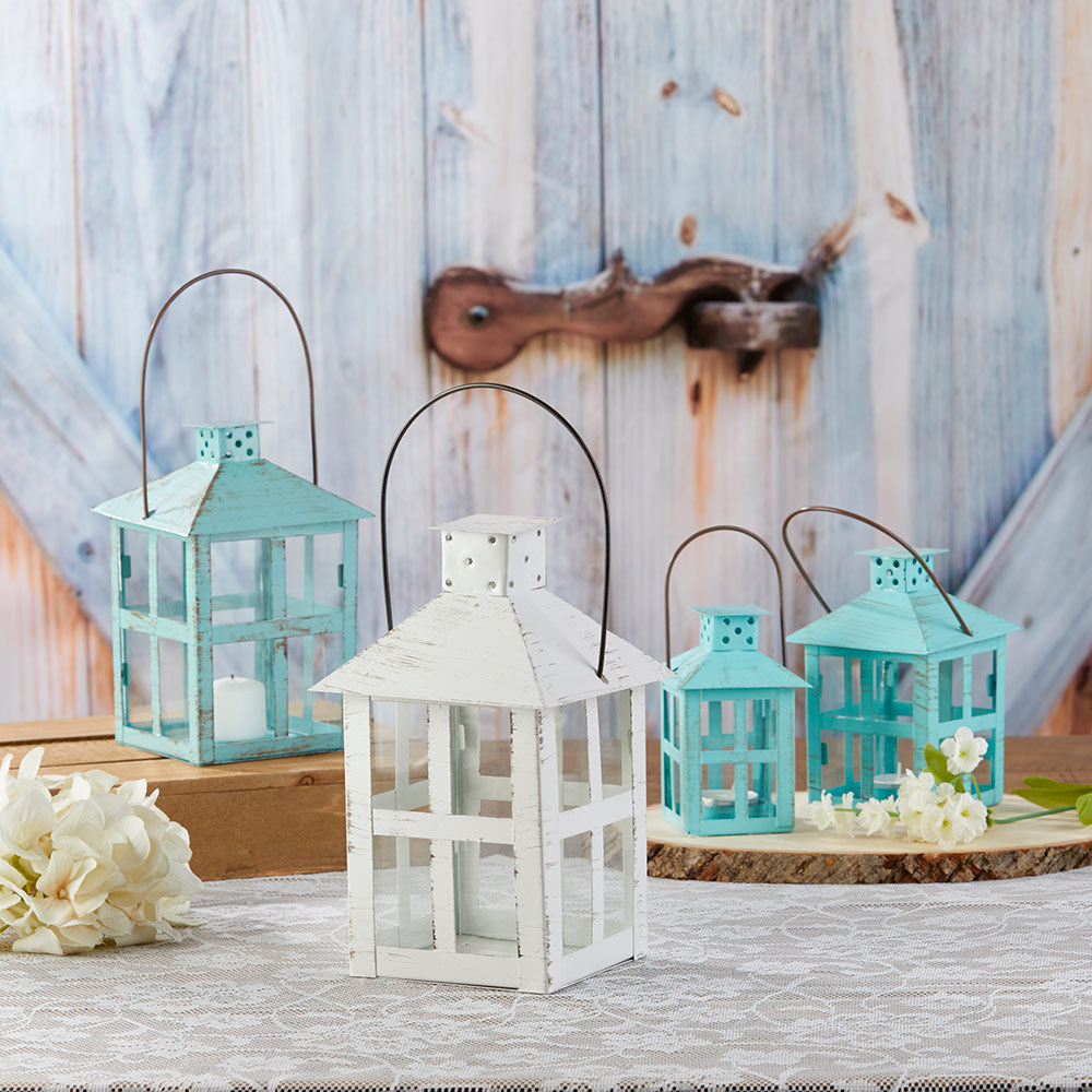 Vintage White Distressed Lantern - Extra Large - Alternate Image 6 | My Wedding Favors