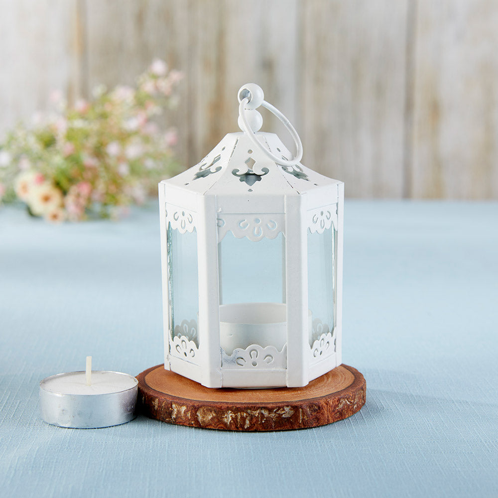 White Hexagon Mini Lantern (Set of 6) - Alternate Image 4 | My Wedding Favors