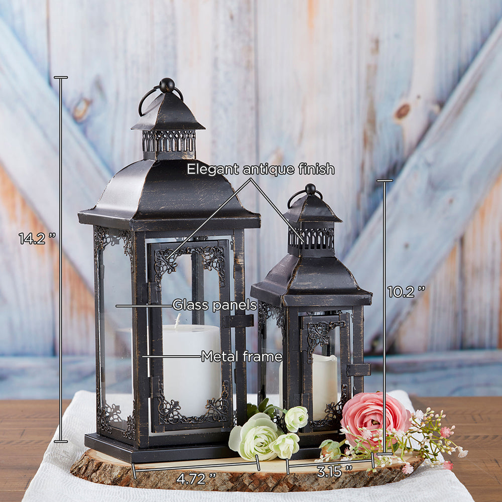 Antique Black Ornate Lantern - Medium - Alternate Image 4 | My Wedding Favors