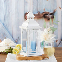 Thumbnail for Antique White Ornate Lantern - Medium - Main Image | My Wedding Favors