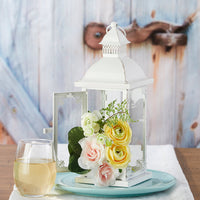 Thumbnail for Antique White Ornate Lantern - Medium - Alternate Image 5 | My Wedding Favors