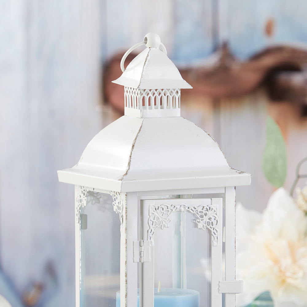 Antique White Ornate Lantern - Medium - Alternate Image 4 | My Wedding Favors