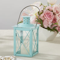 Thumbnail for Luminous Blue Lantern Tea Light Holder - Medium - Main Image | My Wedding Favors
