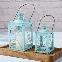 Thumbnail for Luminous Blue Lantern Tea Light Holder - Medium - Alternate Image 5 | My Wedding Favors