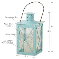 Thumbnail for Luminous Blue Lantern Tea Light Holder - Medium - Alternate Image 6 | My Wedding Favors