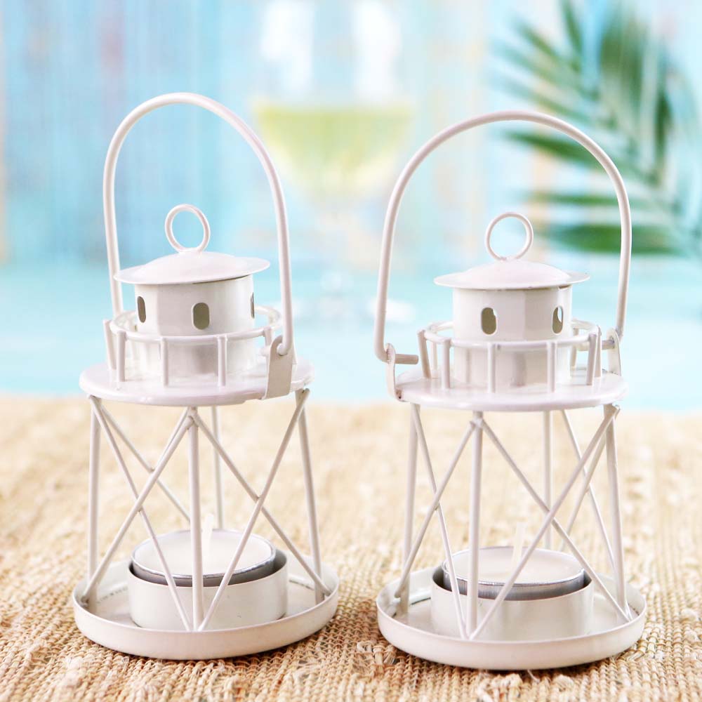 By the Sea Lighthouse Tealight Holder Lantern (Set of 4) - Alternate Image 4 | My Wedding Favors