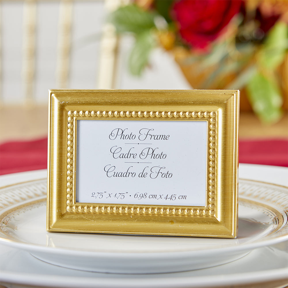 Beautifully Beaded Gold Place Card/Photo Holder (Set of 6) - Main Image | My Wedding Favors