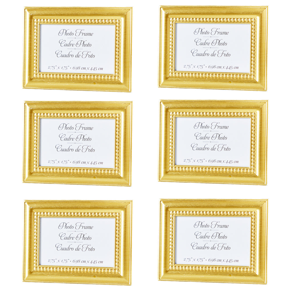 Gold Baroque Photo Frames (Set of 6) - Forever Wedding Favors