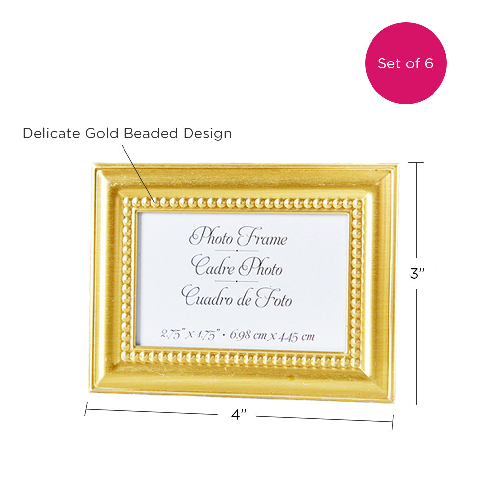 Gold Baroque Photo Frames (Set of 6) - Forever Wedding Favors