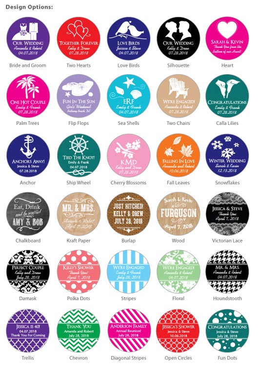 Personalized 2.25" Magnets Silhouette Collection (Many Designs Available) - Alternate Image 2 | My Wedding Favors