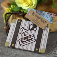Let the Journey Begin Vintage Suitcase Luggage Tag - Alternate Image 2 | My Wedding Favors