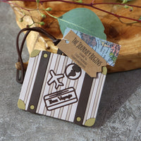 Let the Journey Begin Vintage Suitcase Luggage Tag - Alternate Image 4 | My Wedding Favors