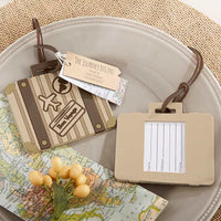 Let the Journey Begin Vintage Suitcase Luggage Tag - Main Image | My Wedding Favors