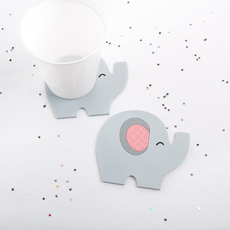 Little Peanut Elephant Coaster (Pink) - Main Image | My Wedding Favors