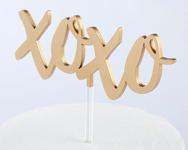 Gold XOXO Cake Topper - Alternate Image 2 | My Wedding Favors