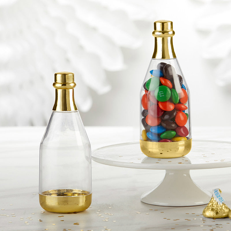 DIY Gold Metallic Champagne Bottle Favor Container (Set of 12) - Main Image | My Wedding Favors