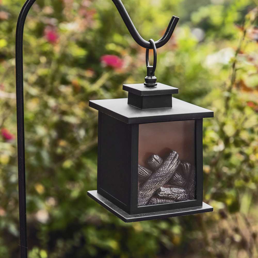 Tokyo LED Vintage Decorative Black Lantern (Set of 2) - Alternate Image 4 | My Wedding Favors