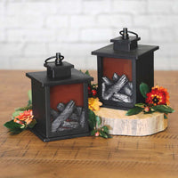 Thumbnail for Tokyo LED Vintage Decorative Black Lantern (Set of 2) - Alternate Image 7 | My Wedding Favors
