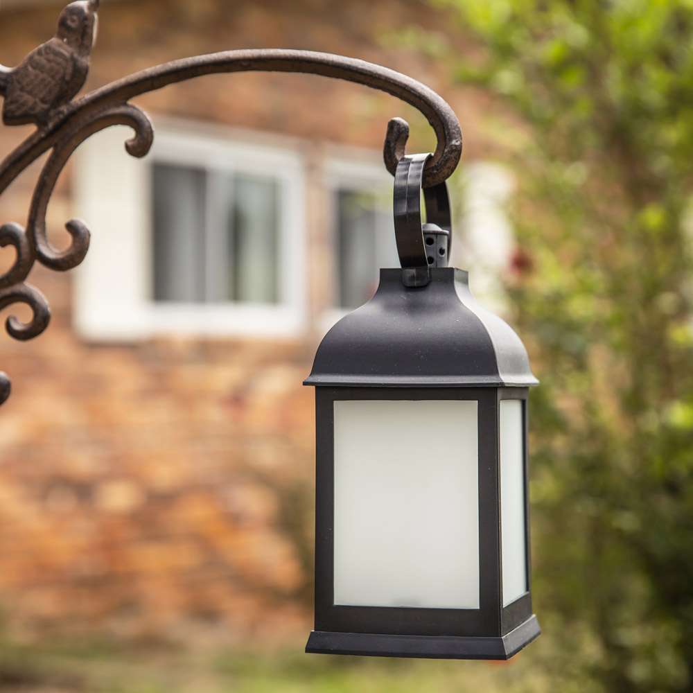 Marrakesh LED Vintage Decorative Black Lantern (Set of 2) - Alternate Image 4 | My Wedding Favors