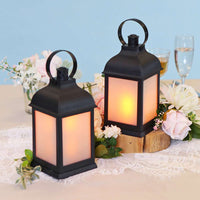 Thumbnail for Marrakesh LED Vintage Decorative Black Lantern (Set of 2) - Alternate Image 5 | My Wedding Favors