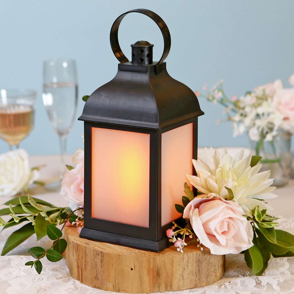Marrakesh LED Vintage Decorative Black Lantern (Set of 2) - Alternate Image 7 | My Wedding Favors
