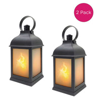 Marrakesh LED Vintage Decorative Black Lantern (Set of 2) - Main Image | My Wedding Favors