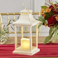 Thumbnail for Hampton LED Vintage Decorative Ivory Lantern - Main Image | My Wedding Favors