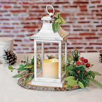 Thumbnail for Hampton LED Vintage Decorative Ivory Lantern - Alternate Image 4 | My Wedding Favors