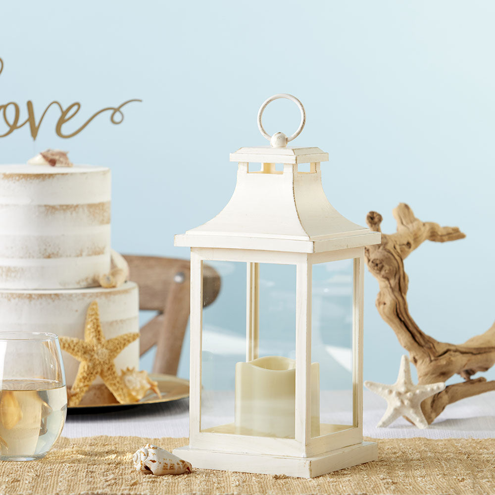 Hampton LED Vintage Decorative Ivory Lantern - Alternate Image 5 | My Wedding Favors