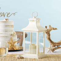 Thumbnail for Hampton LED Vintage Decorative Ivory Lantern - Alternate Image 5 | My Wedding Favors