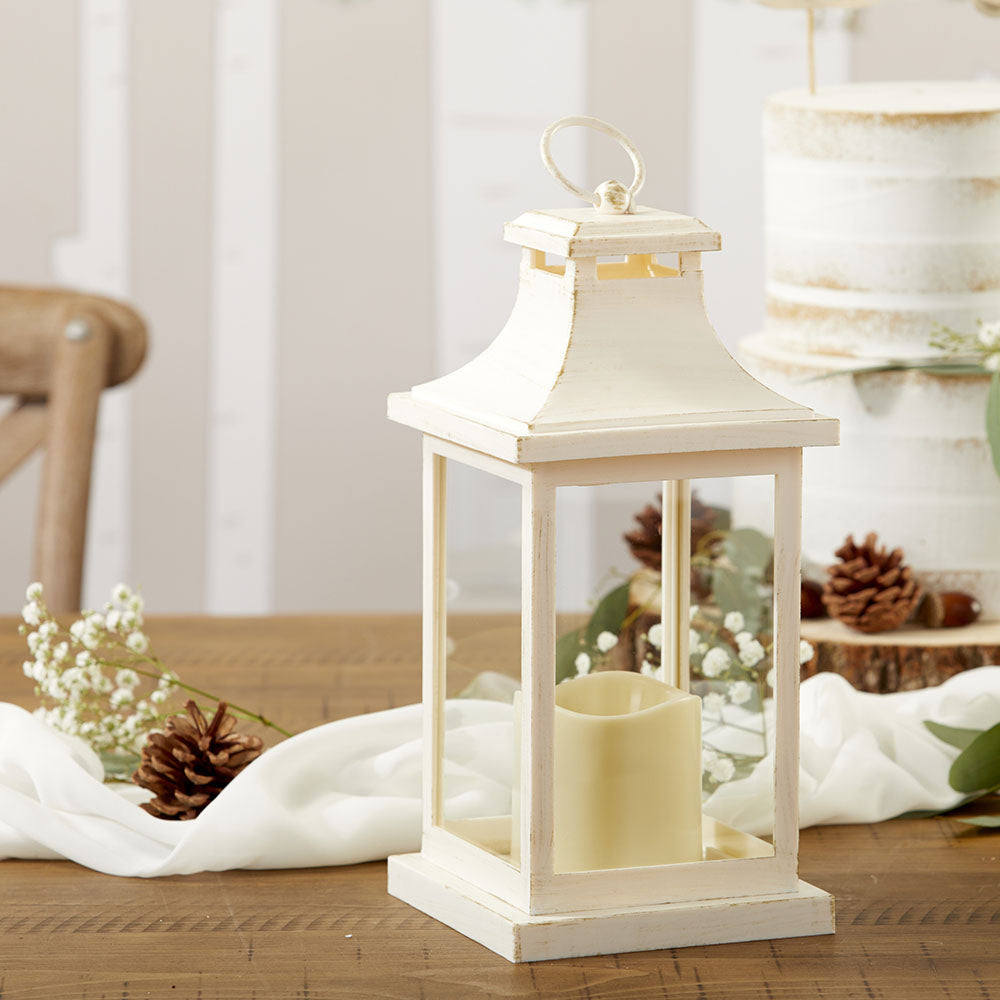 Hampton LED Vintage Decorative Ivory Lantern - Alternate Image 8 | My Wedding Favors