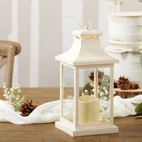 Thumbnail for Hampton LED Vintage Decorative Ivory Lantern - Alternate Image 8 | My Wedding Favors