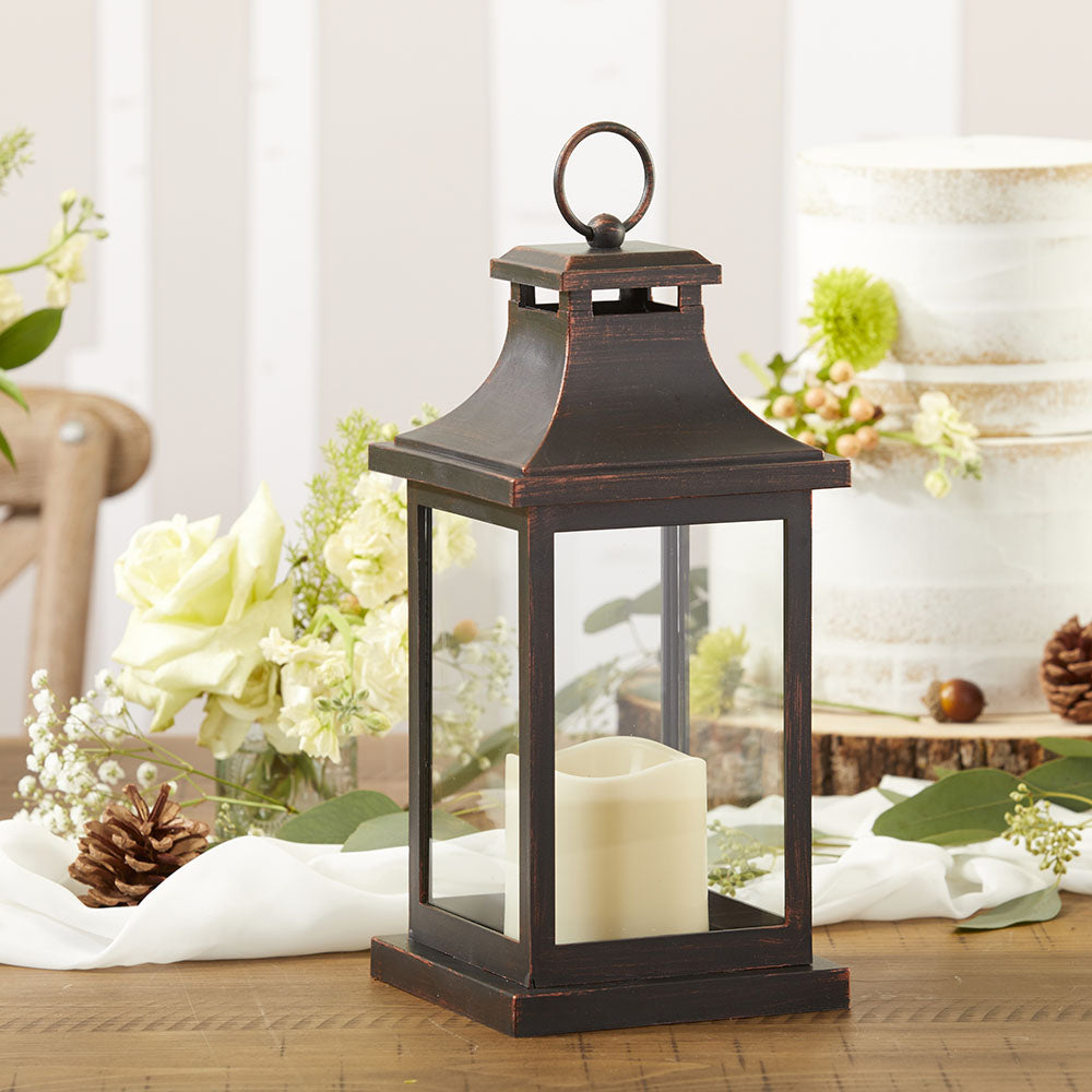 Hampton LED Vintage Decorative Copper Lantern - Alternate Image 5 | My Wedding Favors