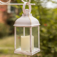 Thumbnail for Marrakesh LED Vintage Decorative White Lantern (Set of 2) - Alternate Image 2 | My Wedding Favors
