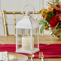 Thumbnail for Marrakesh LED Vintage Decorative White Lantern (Set of 2) - Alternate Image 5 | My Wedding Favors