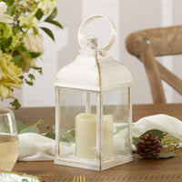Thumbnail for Marrakesh LED Vintage Decorative White Lantern (Set of 2) - Alternate Image 7 | My Wedding Favors