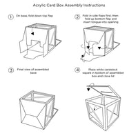 Gold Frame Collapsible Acrylic Card Box - Alternate Image 5 | My Wedding Favors