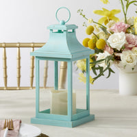 Thumbnail for LED Vintage Decorative Blue Lantern - Hampton - Main Image | My Wedding Favors