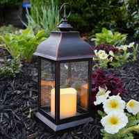 Thumbnail for LED Vintage Decorative Copper Lantern - Manchester - Alternate Image 2 | My Wedding Favors