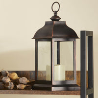 Thumbnail for LED Vintage Decorative Copper Lantern - Manchester - Alternate Image 3 | My Wedding Favors