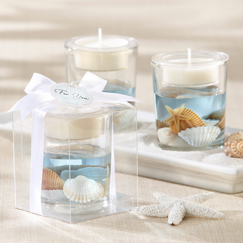 Seashell Gel Tea Light Holder My Wedding Favors