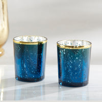 Thumbnail for Blue Mercury Glass Tea Light Holder (Set of 4) - Alternate Image 5 | My Wedding Favors