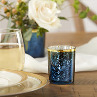 Thumbnail for Blue Mercury Glass Tea Light Holder (Set of 4) - Main Image0 | My Wedding Favors